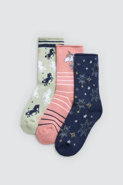 Pack 3 calcetines infantiles térmicos sin puño Sparkle