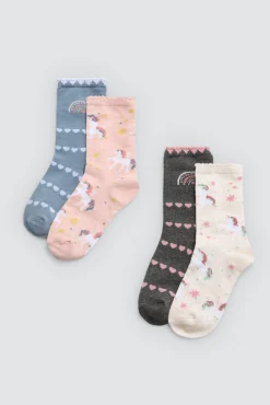 Pack 4 calcetines infantiles estampados Unicorn