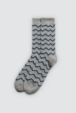 Pack 3 calcetines lana estampados geométricos