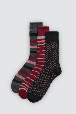 Pack 3 calcetines lana extrasuaves estampados colores