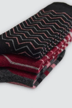 Pack 3 calcetines lana extrasuaves estampados colores