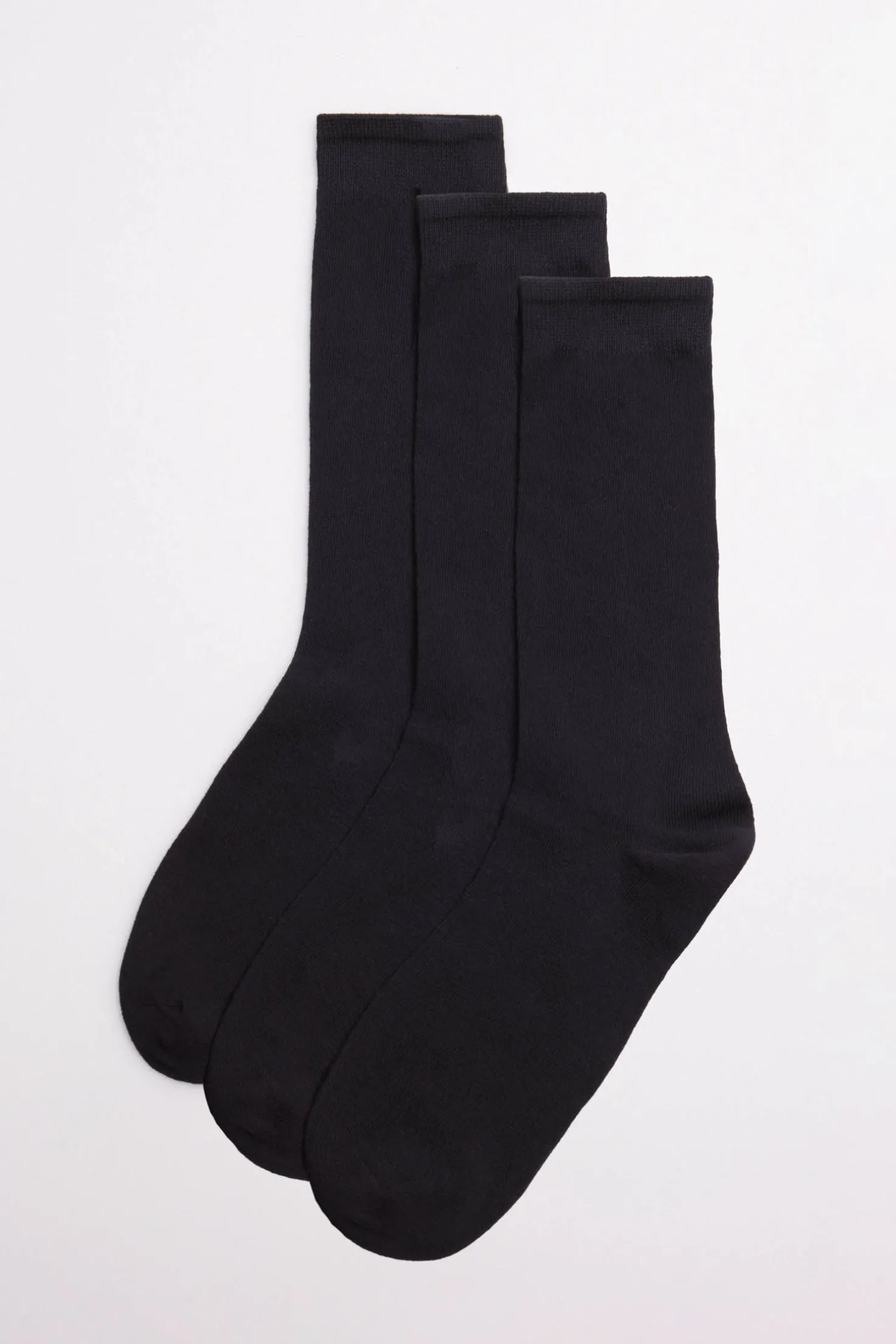 Pack 3 calcetines mujer básicos negro