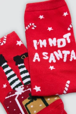 Pack 2 calcetines mujer Navidad
