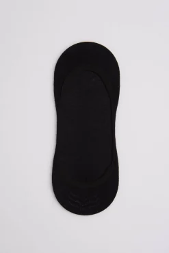 Pack 2 calcetines pinky invisibles algodón negro