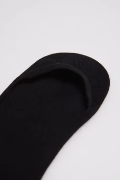 Pack 2 calcetines pinky invisibles algodón negro