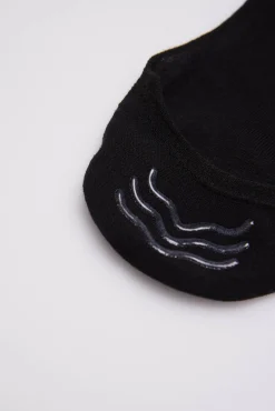 Pack 2 calcetines pinky invisibles algodón negro