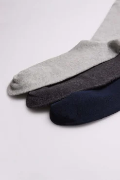 Pack 3 calcetines sin puño hombre tonos oscuros