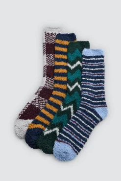 Pack 4 calcetines tacto extrasuave estampados patrones