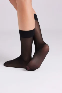 Pack 2 medias largas puño antipresión 15 denier negro