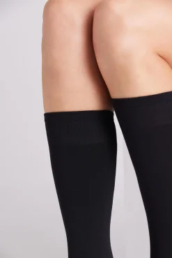 Pack 2 medias largas puño antipresión 70 denier negro