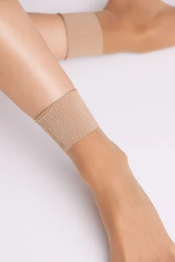 Pack 2 medias tobillera 20 denier bronce