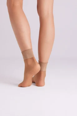 Pack 2 medias tobillera 20 denier beige
