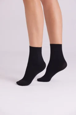 Pack 2 medias tobillera 70 denier negro