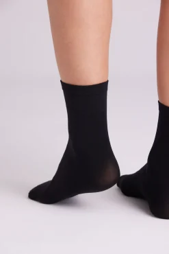 Pack 2 medias tobillera 70 denier negro