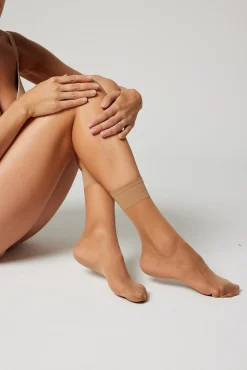 Pack 3 medias tobilleras 3/4 bronce