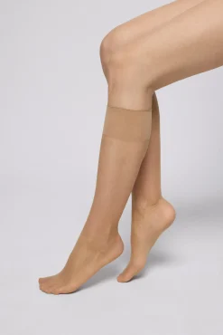 Pack 2 mini medias 10 DEN natural