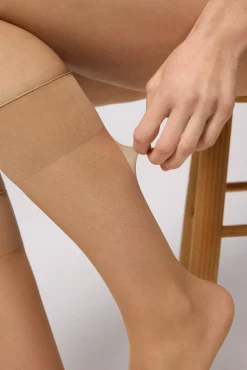 Pack 2 mini medias 10 DEN natural