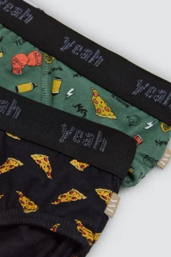 Pack 2 slips juveniles algodón estampados Yeah