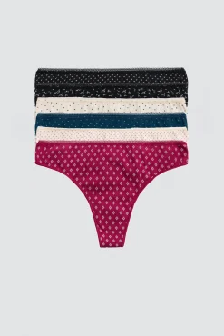 Pack 6 tangas algodón estampados