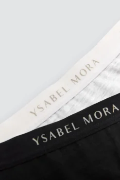 Pack 2 tangas básicos algodón negro y gris