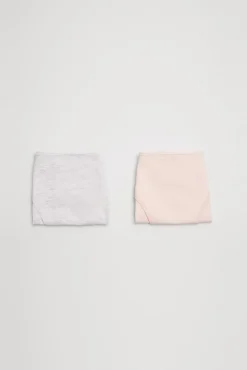 Pack de 2 bragas juveniles rosa y gris pastel