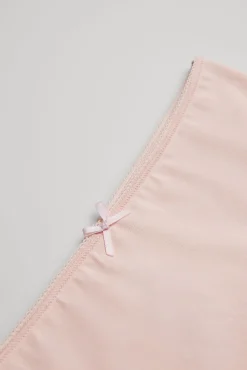 Pack de 2 braguitas de niña algodón con lazo gris y rosa