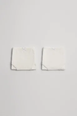 Pack de 2 braguitas de niña algodón con lazo blancas