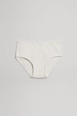 Pack de 2 braguitas de niña algodón con lazo blancas