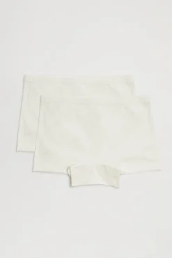 Pack de 2 culottes de niña algodón blancos
