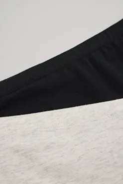 Pack de 2 culottes juveniles negro y gris