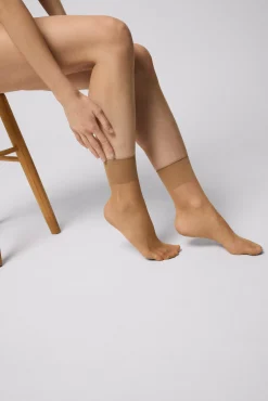 Pack de 2 medias tobilleras 10 DEN marrón