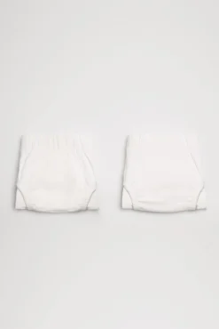 Pack de 2 slips de niño algodón blancos