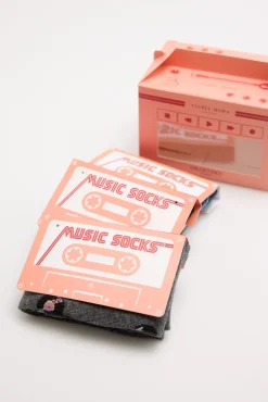 Pack regalo 3 calcetines Music Cassetes