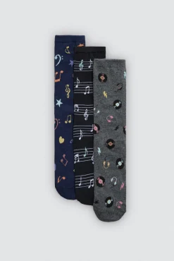 Pack regalo 3 calcetines Music Cassetes