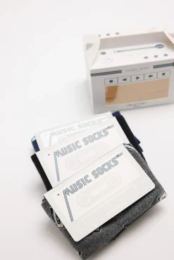 Pack regalo 3 calcetines Music Cassetes