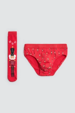 Pack slip y calcetines Navidad