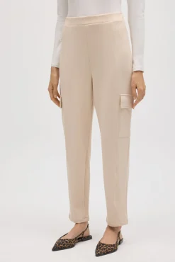 Pantalón cargo fluido marfil