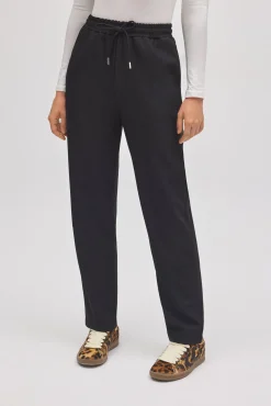 Pantalón cintura ajustable straight negro