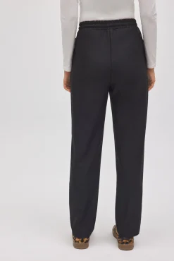 Pantalón cintura ajustable straight negro