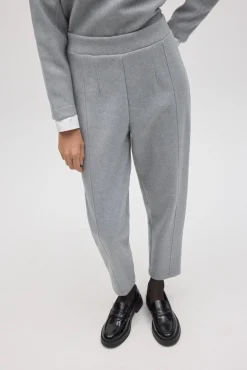 Pantalón cálido slim fit con estructura gris