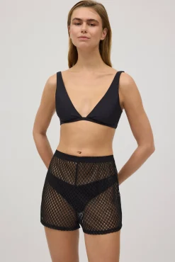 Pantalón corto calado negro