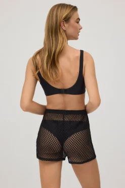 Pantalón corto calado negro