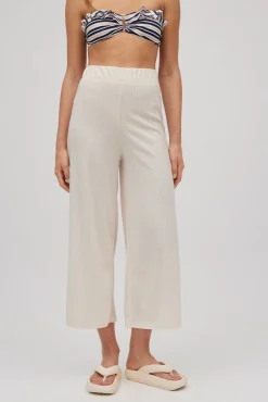 Pantalón crop canalé