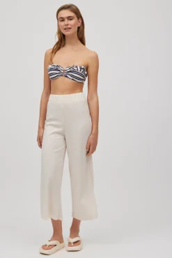 Pantalón crop canalé