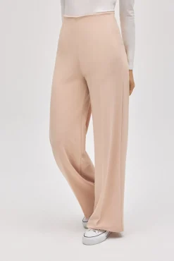 Pantalón de vestir ancho marfil