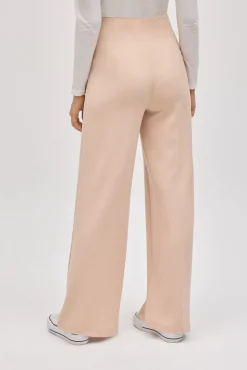 Pantalón de vestir ancho marfil