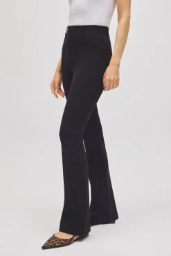 Pantalón elástico moldeador flare negro