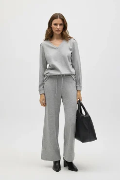 Pantalón extra cómodo recto gris