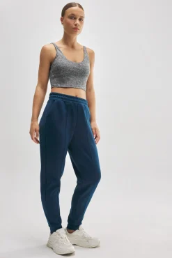 Pantalón jogger deportivo con bolsillos azul