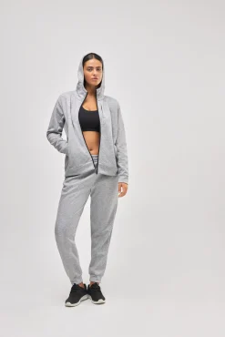 Pantalón jogger deportivo con bolsillos gris